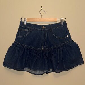 Zara Dark Blue Denim Skirt
